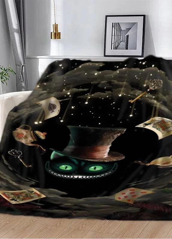 Плед "Чеширський Кот" 3D плюш 135х160 см арт 2489 No Brand (263513155)