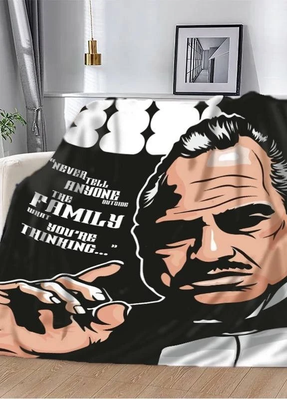 Плед "Хрещений батько 1972" 3D плюш 135х160 см арт 2436 No Brand (263513349)