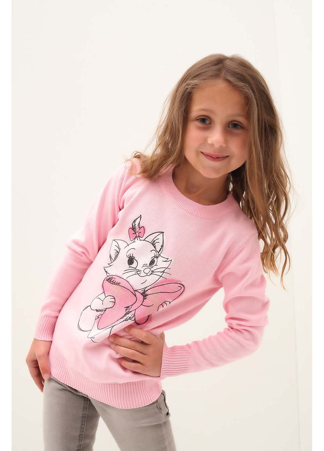 Розовый демисезонный свитер Lizi Kids