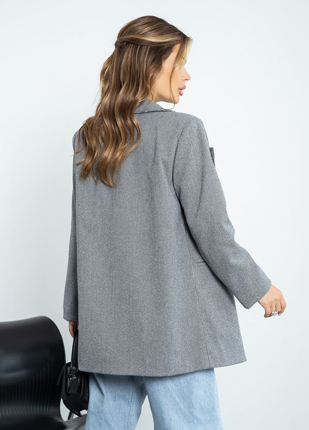 Серый женский пиджак ISSA PLUS - зимний