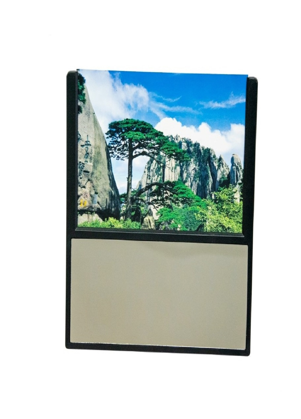 Настольные электронные часы с подсветкой и фоторамкой питание от сети 220В DS-6608 Черный корпус Зеленая подсветка VTech (263429164)