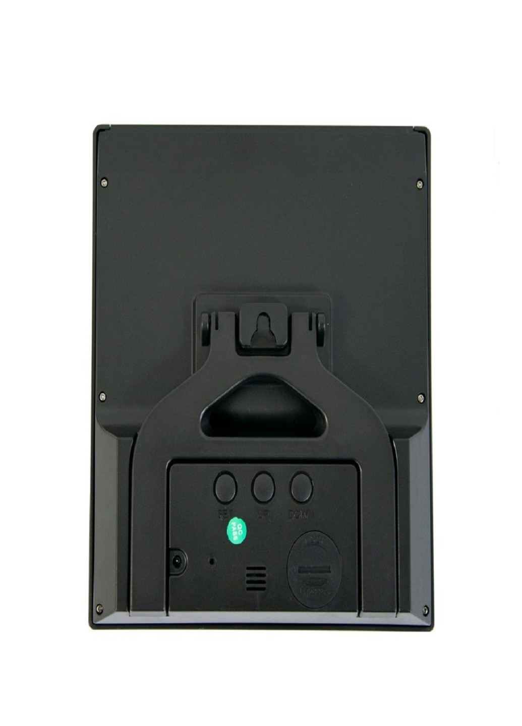 Настольные электронные часы с подсветкой и фоторамкой питание от сети 220В DS-6608 Черный корпус Зеленая подсветка VTech (263429164)