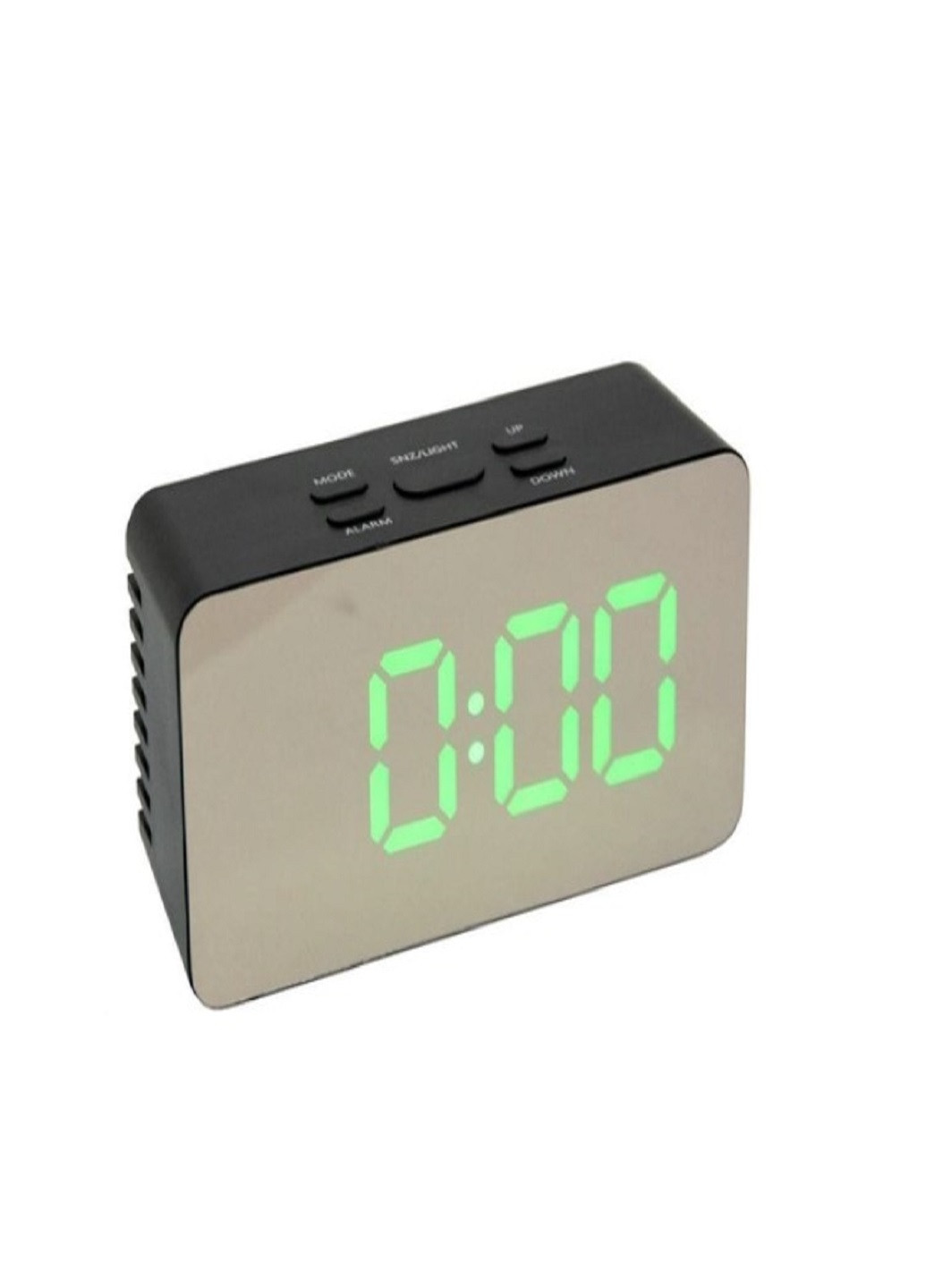 Настільний електронний годинник з підсвіткою і живленням від мережі 220В або батарейок DS-3658 Чорний корпус Зелена підсвітка VTech (263360253)
