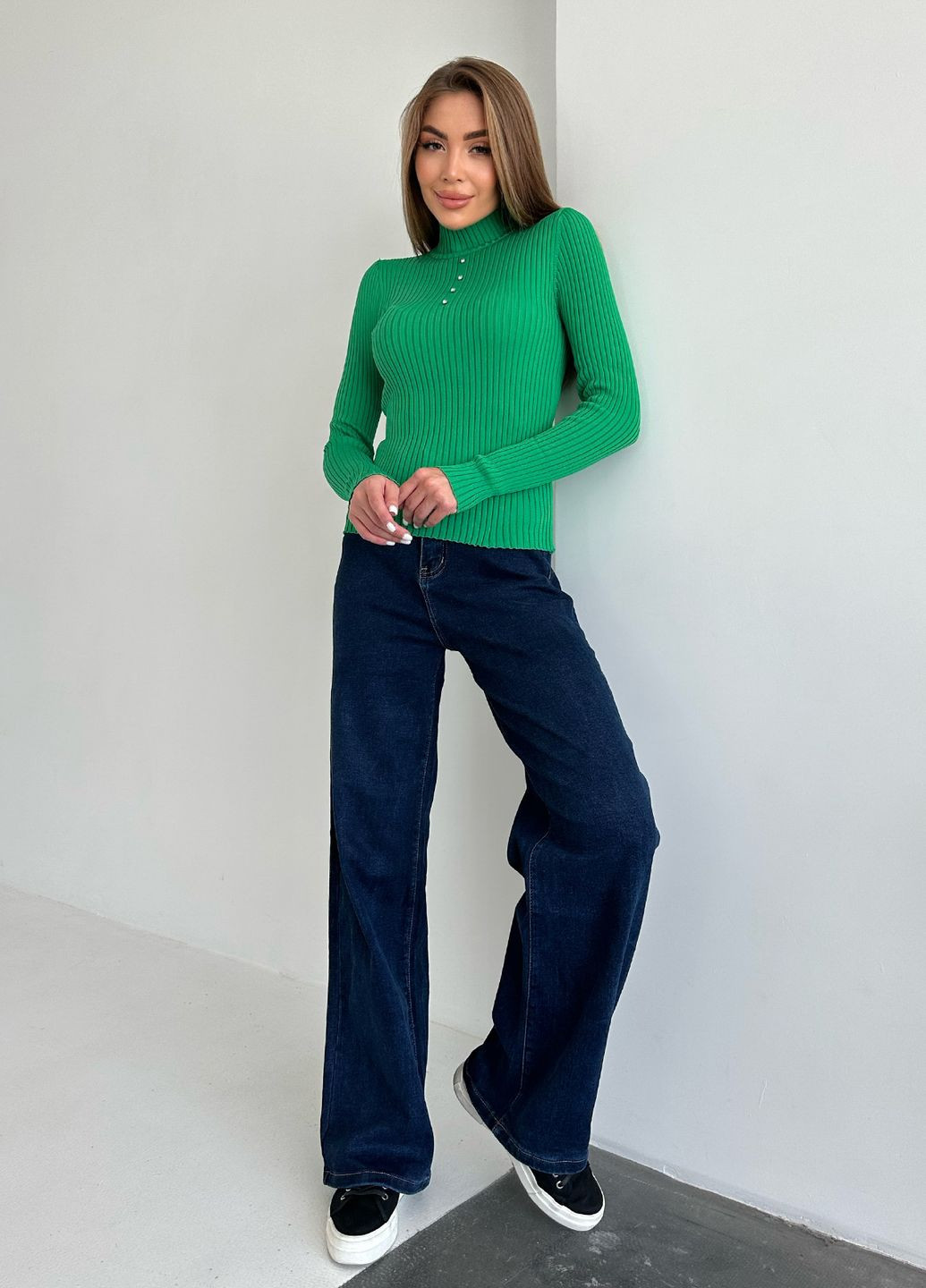 Зеленый демисезонный свитер Magnet WN20-553