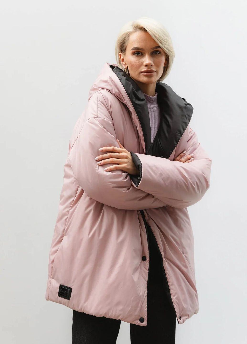 Рожева зимня двухстороння куртка double-sided Seventeen