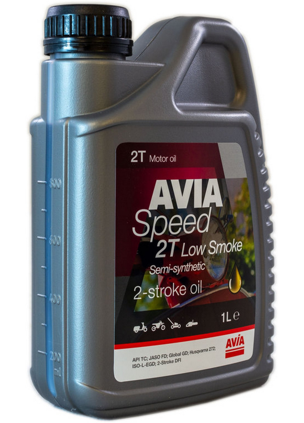 Масло 2T 1л Low Smoke, API SN/CF 6х19х13 см Avia (263427124)
