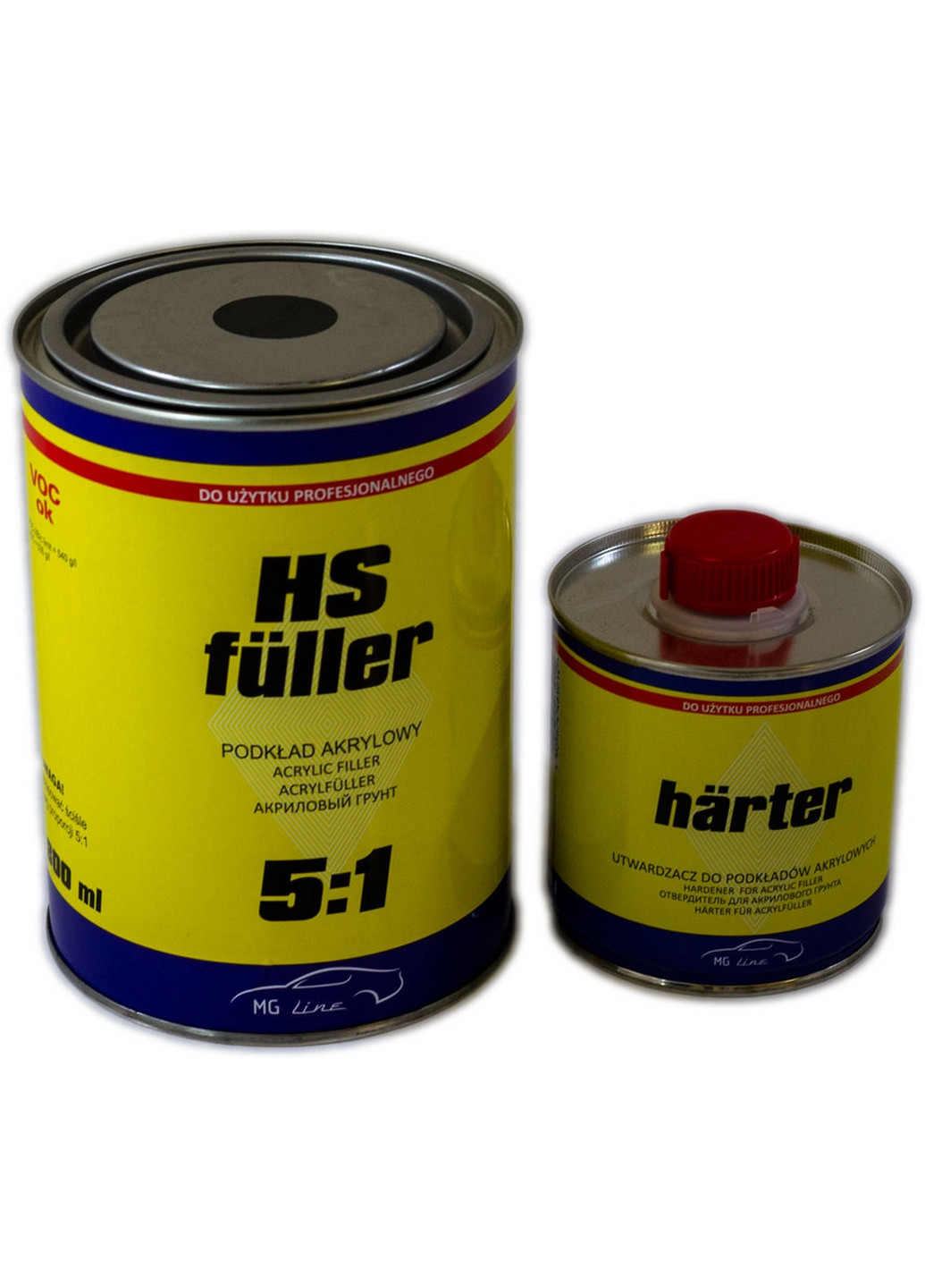 Акриловый грунт 5:1 0.8 л HS Fuller (отв. Harter – 160 мл) 10х14х10,5 см No Brand (263427257)