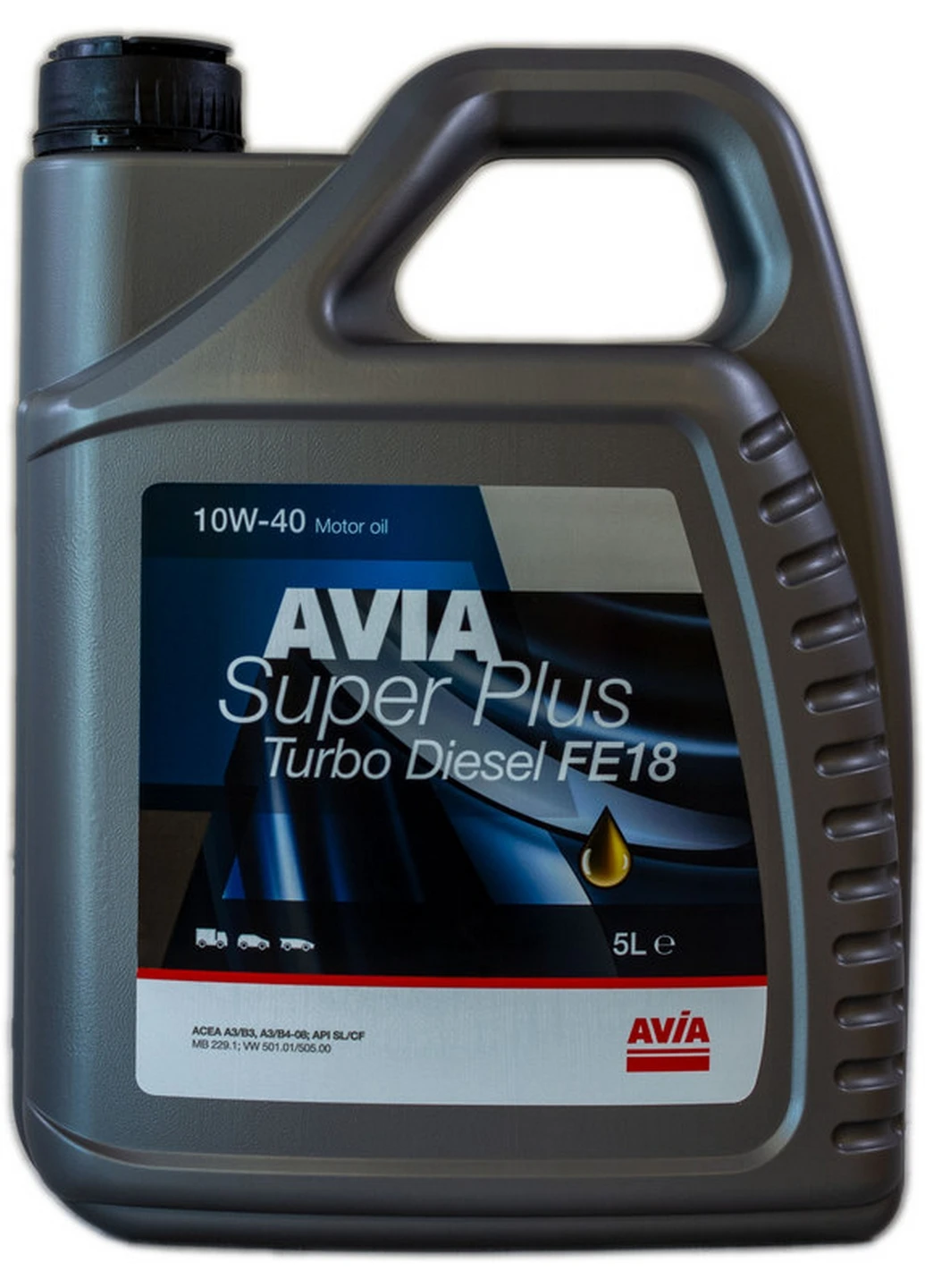 Масло 10w40 5л Super Plus FE18 Turbo Diesel, API SL/CF 11х30х23 см Avia (263426112)