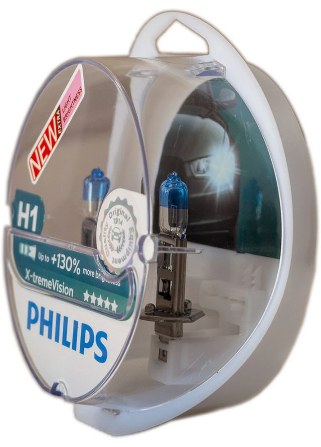 Галогенная лампа H1 12V 55W P14,5s +130% X-Treme Vision (2 шт.) 6х13х11 см Philips (263425453)