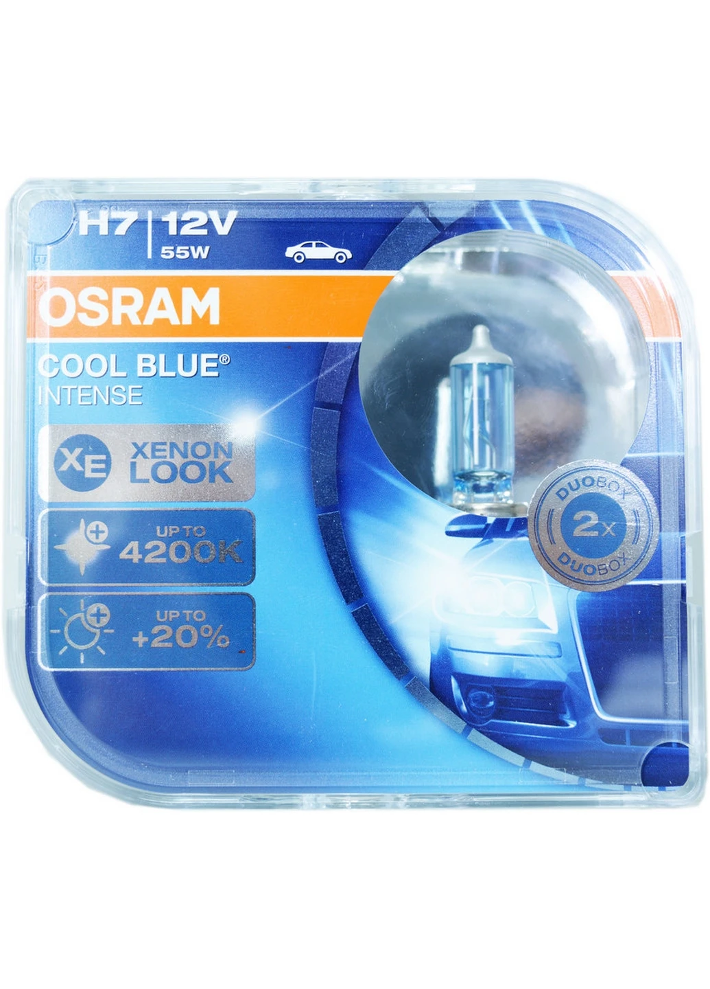 Галогенна лампа H7 12V 55W PX26D +20% Cool Blue Intensive, (2 шт.) 14х10,5х5,5 см Osram (263425531)