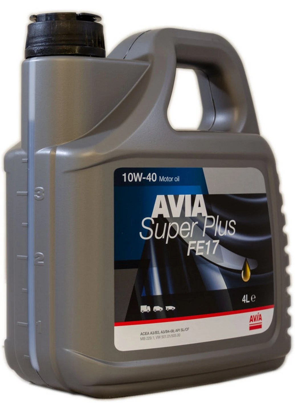 Олія 10w40 4л Super Plus FE17, API SL/CF 26х23,5х9,5 см Avia (263427118)