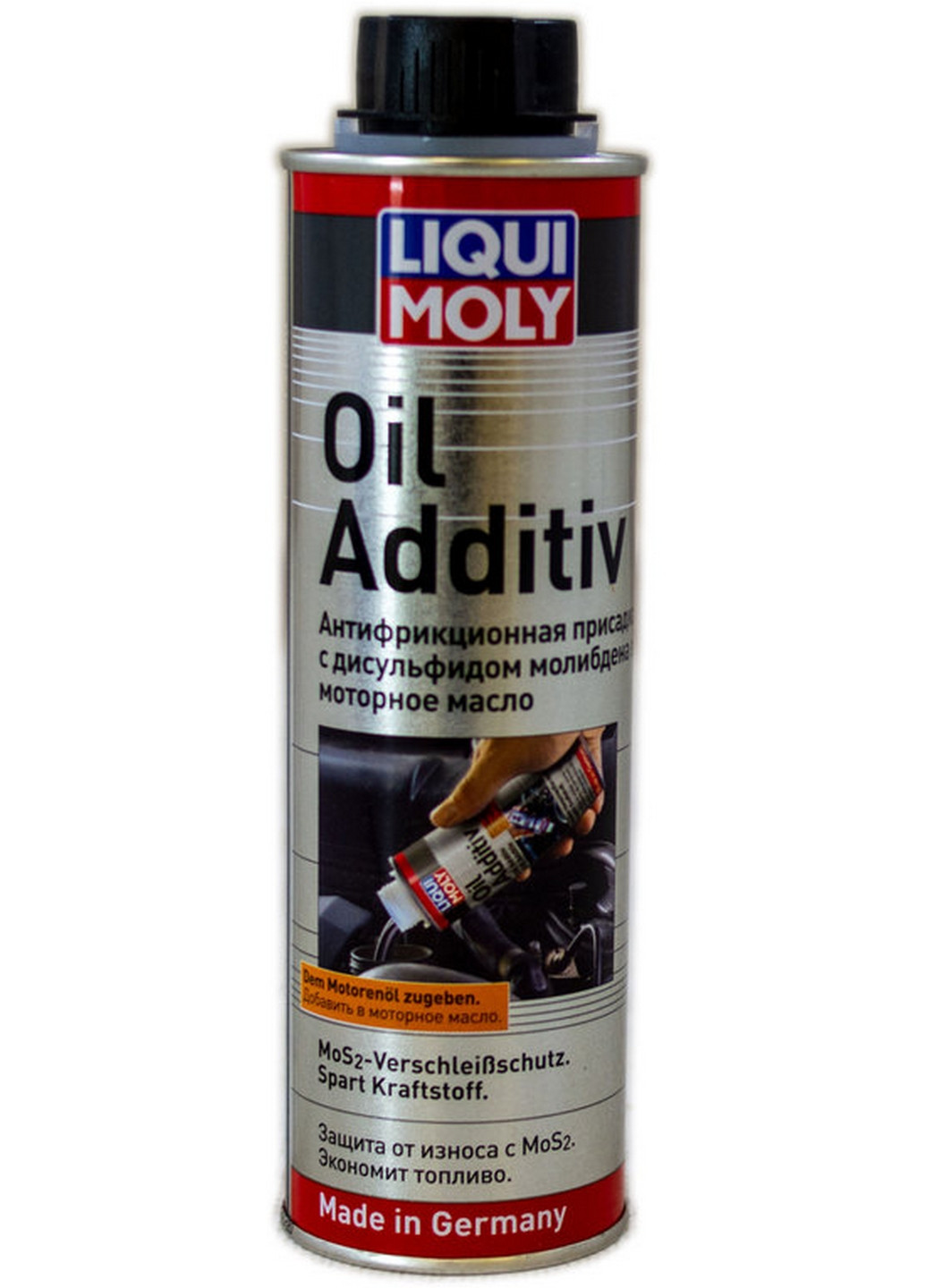 Присадка в моторное масло 300 мл Oil Additiv MoS2 (многофункциональная) 6х19х5,5 см Liqui Moly (263426479)