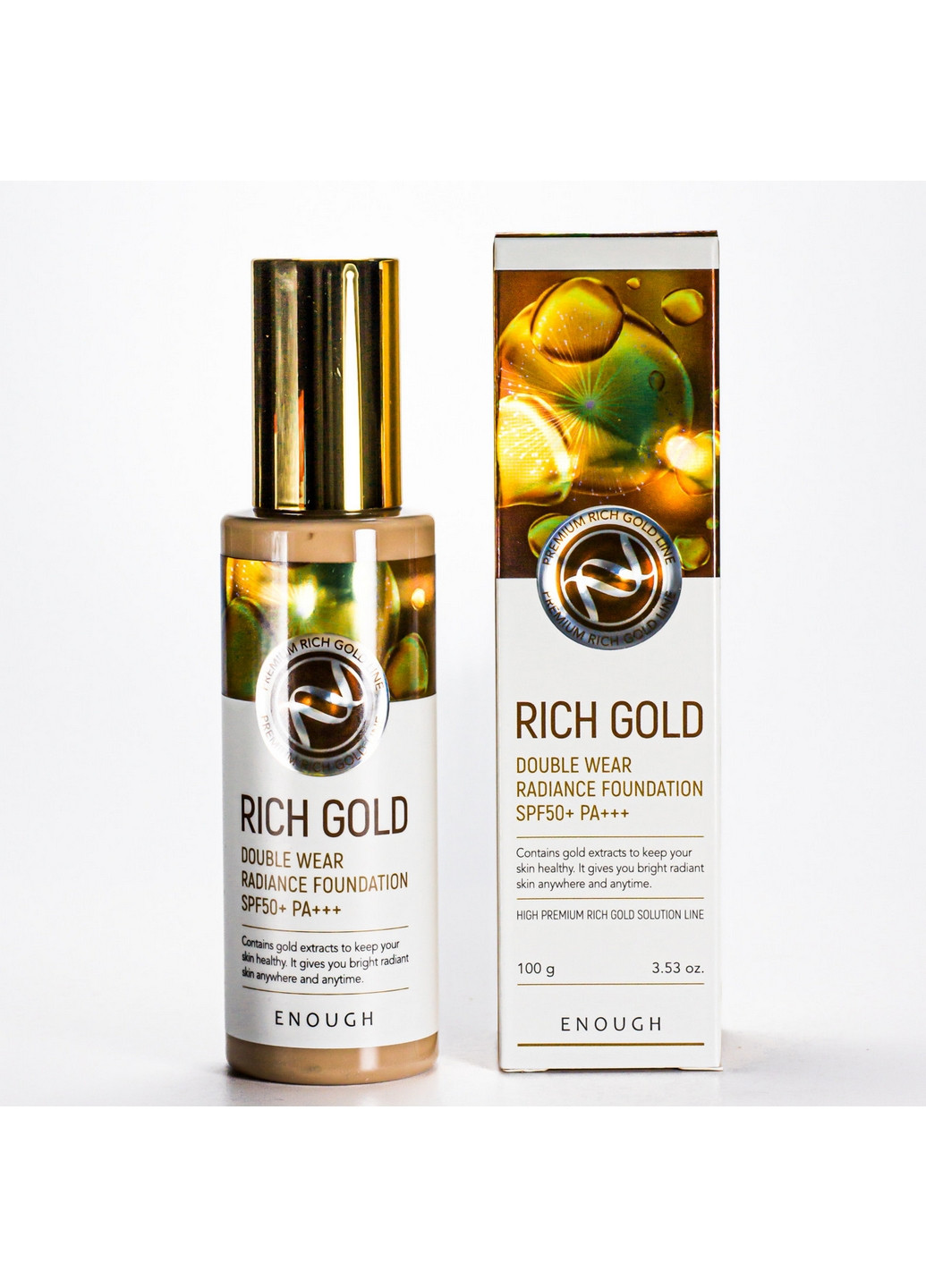 Крем тональный Rich Gold Double Wear Radiance SPF 50+ PA+++ № 23 ENOUGH (263426050)