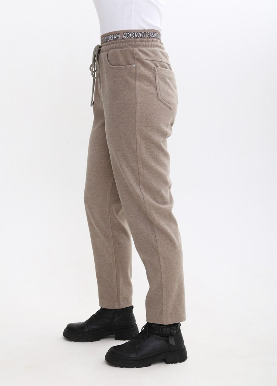 Светло-бежевые повседневный зимние классические брюки Adorati