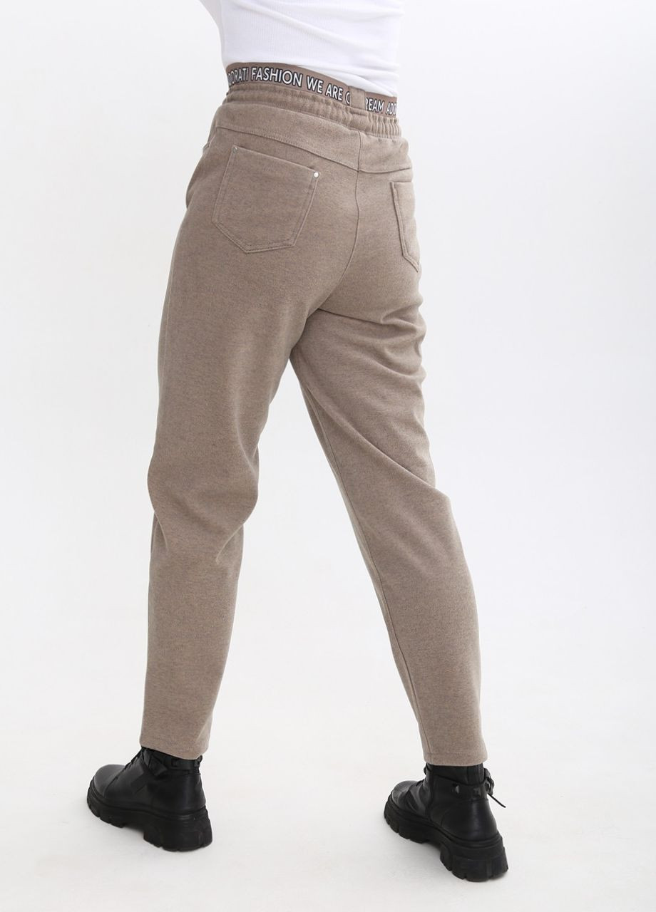 Светло-бежевые повседневный зимние классические брюки Adorati