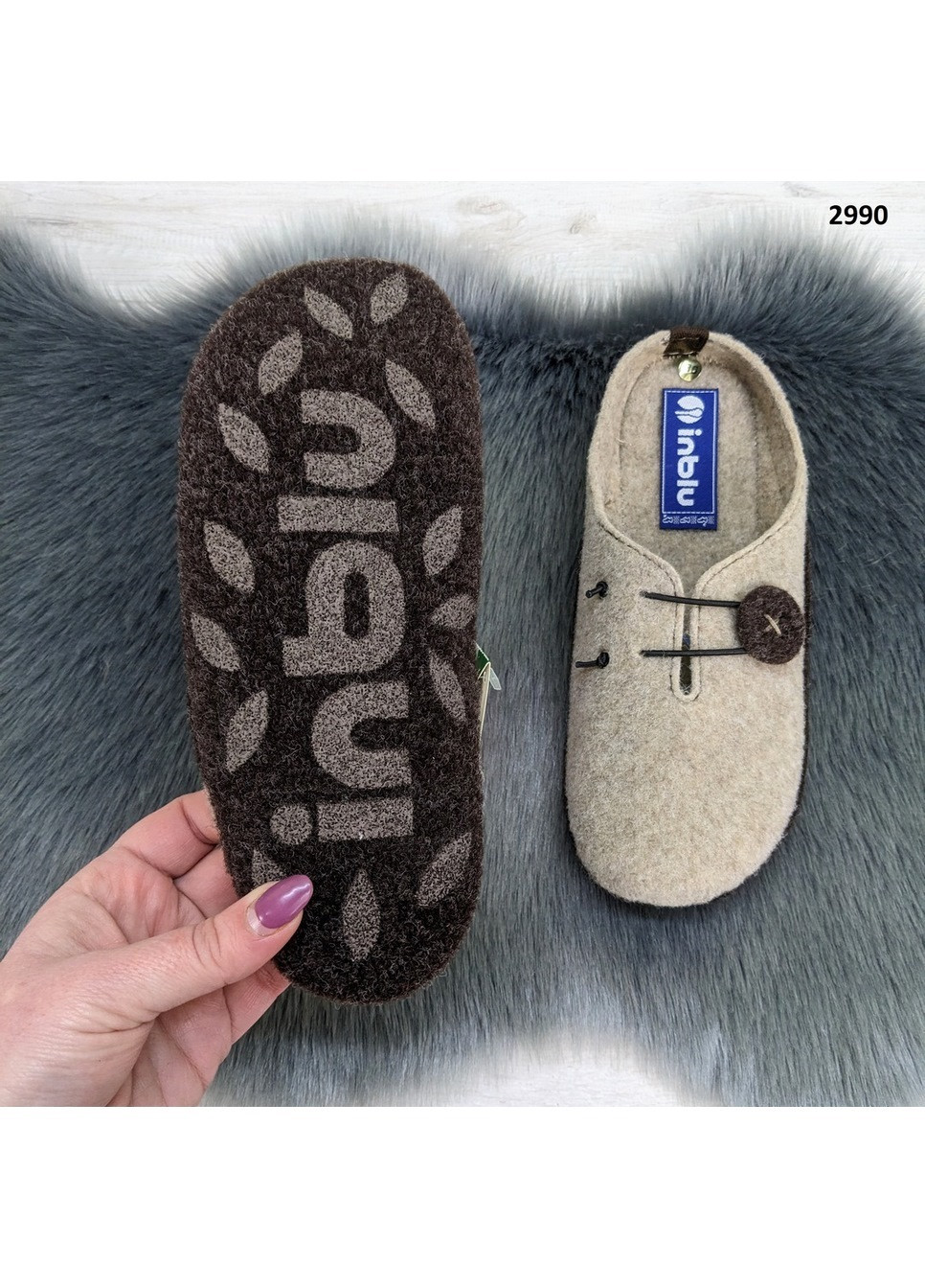 Тапочки жіночі кімнатні фетрові для ламінату Inblu (263512272)