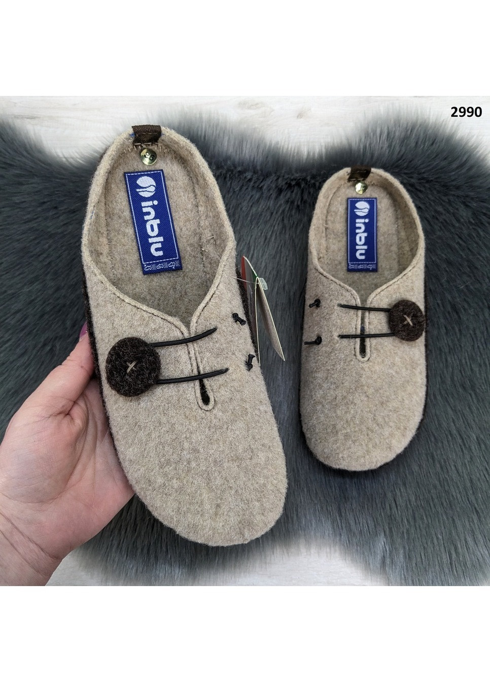 Тапочки жіночі кімнатні фетрові для ламінату Inblu (263512272)