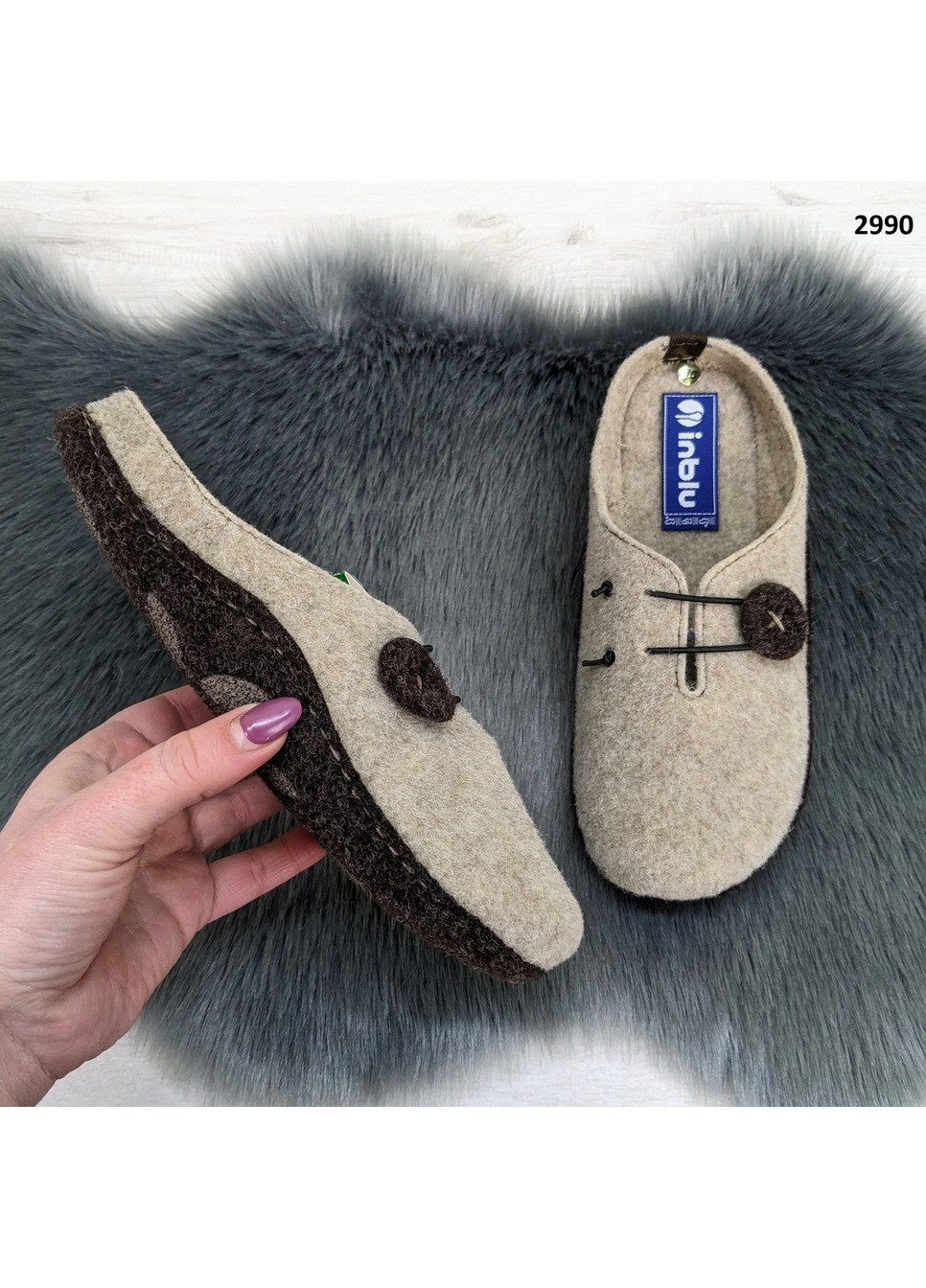 Тапочки жіночі кімнатні фетрові для ламінату Inblu (263512272)
