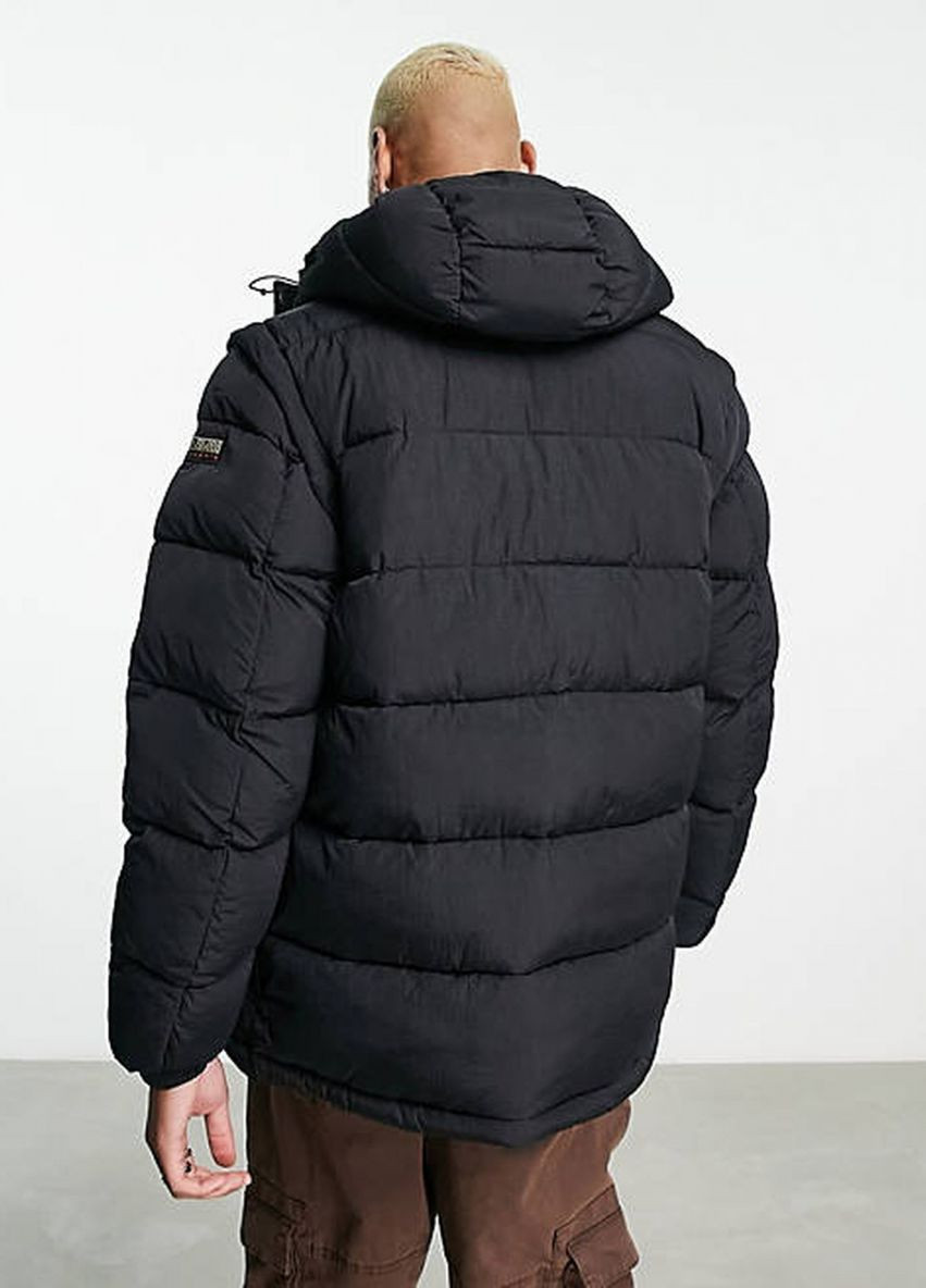 Черная зимняя куртка Napapijri зимова знімні рукава 119170136 BLACK