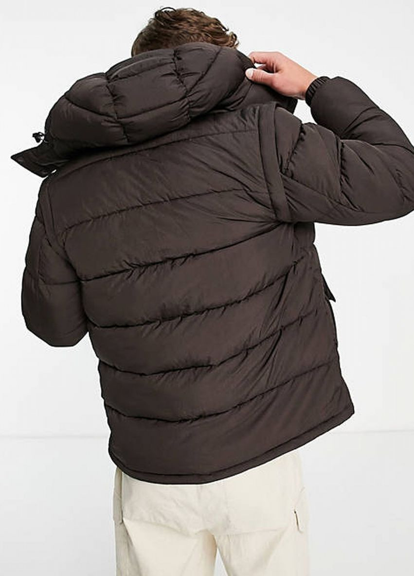 Коричнева зимня куртка Napapijri зимова знімні рукава 119170134 brown