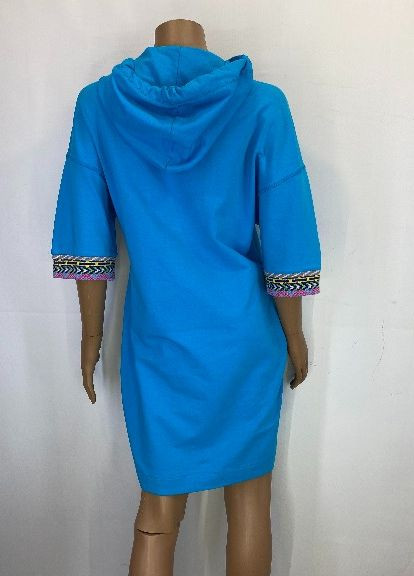 Голубое платье платье-худи Moschino однотонное