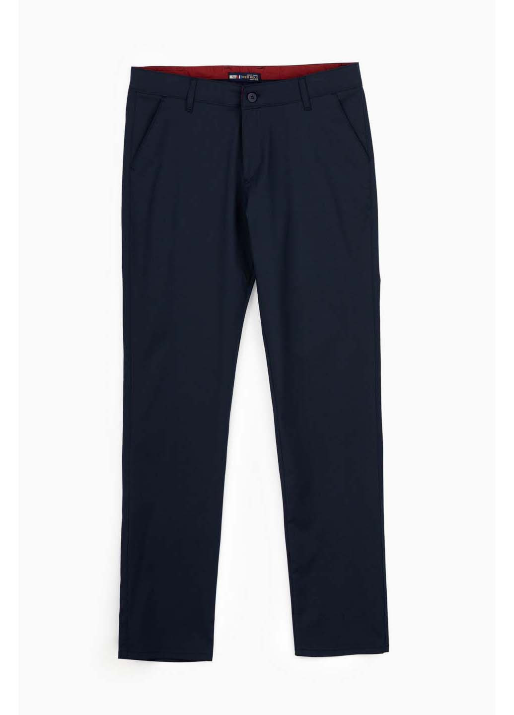 Темно-синие кэжуал демисезонные брюки Redpolo