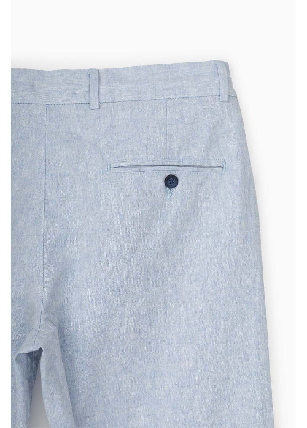 Светло-голубые кэжуал демисезонные брюки CLUB JU