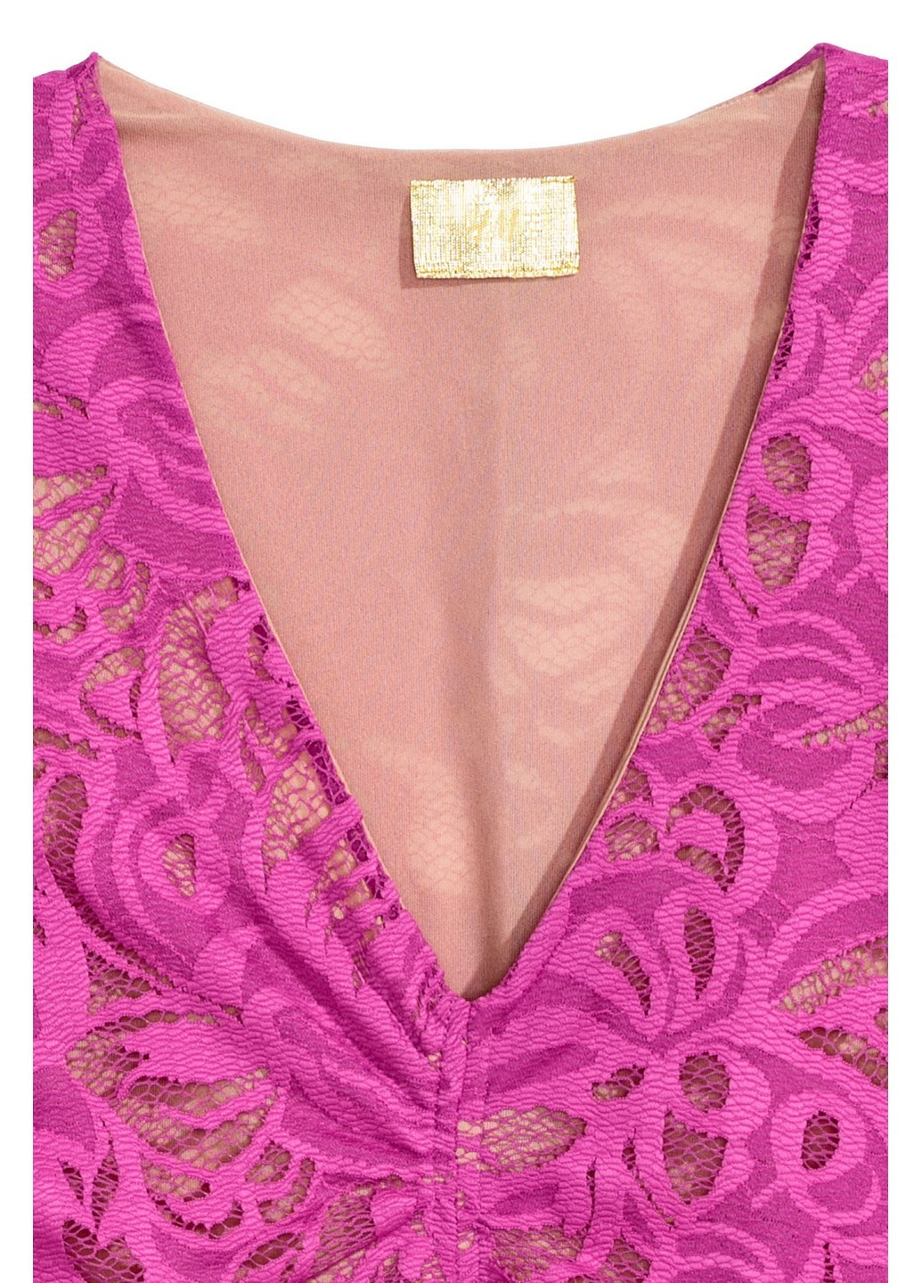 Рожева вечірня сукня H&M однотонна