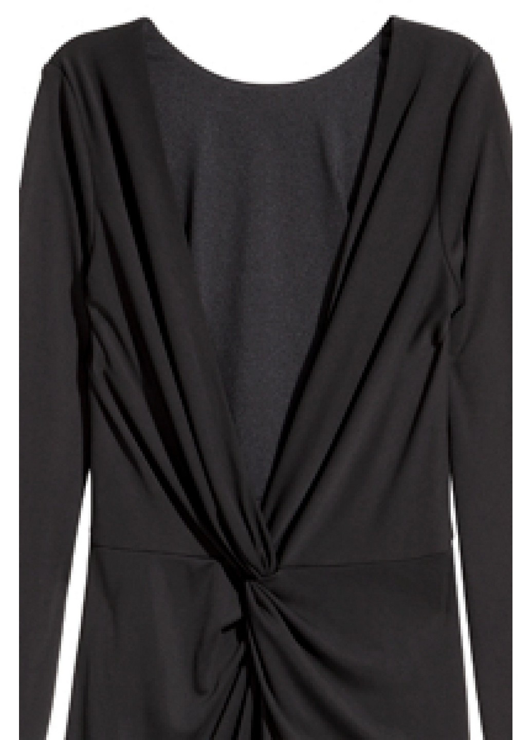Черное платье H&M однотонное