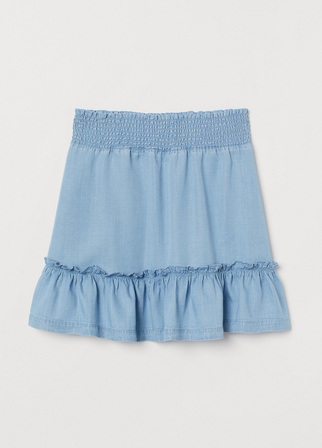 Светло-синяя однотонная юбка H&M