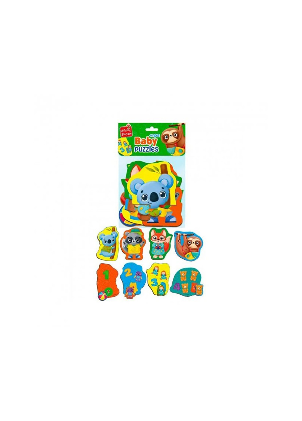 Пазли максі «Тварини. Іграшки» VT1722-23 Vladi toys (263674541)