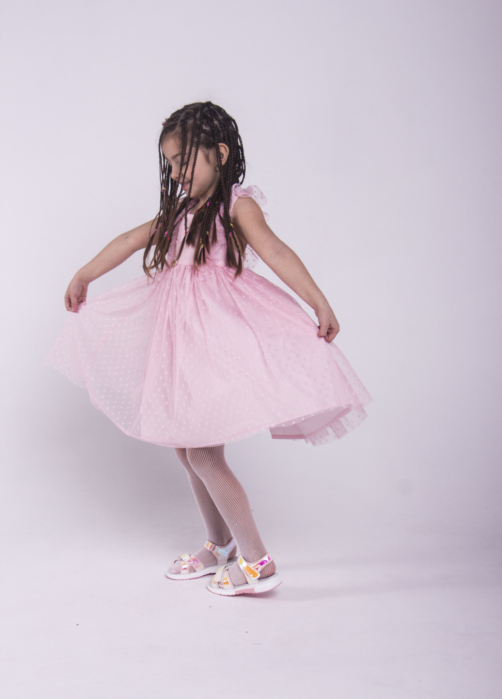 Розовое платье для девочки "chi chi kids" Margo (263512919)