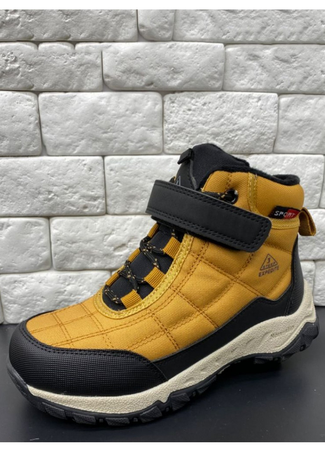 Горчичные зимние зимние ботинки на овчине cn40294-3 Jong Golf