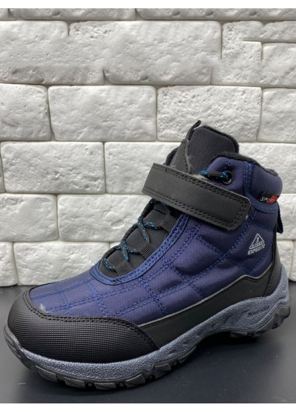 Синие зимние зимние ботинки на овчине cn40294-1 Jong Golf