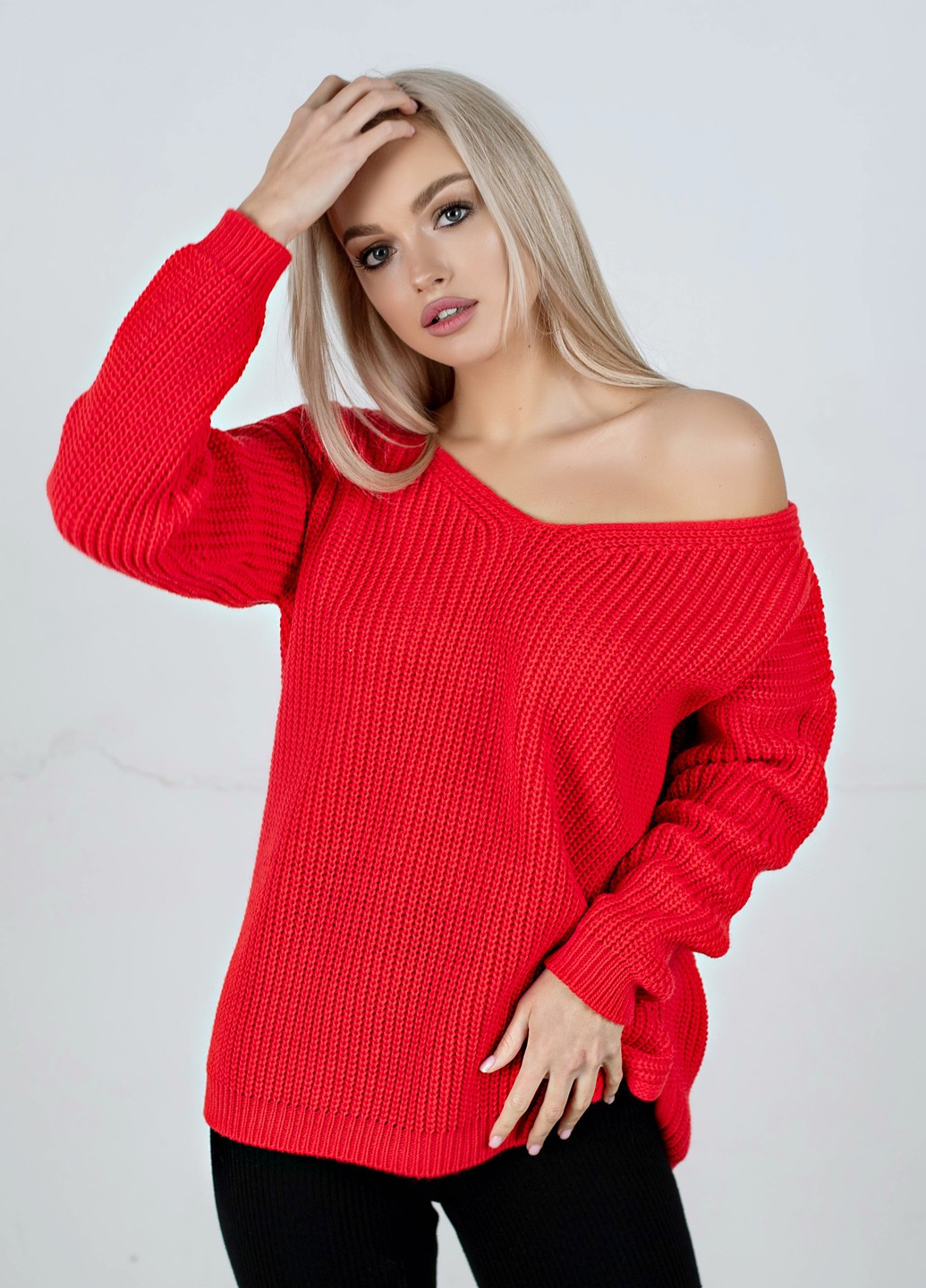 Красный демисезонный свитер "кайли" Anika