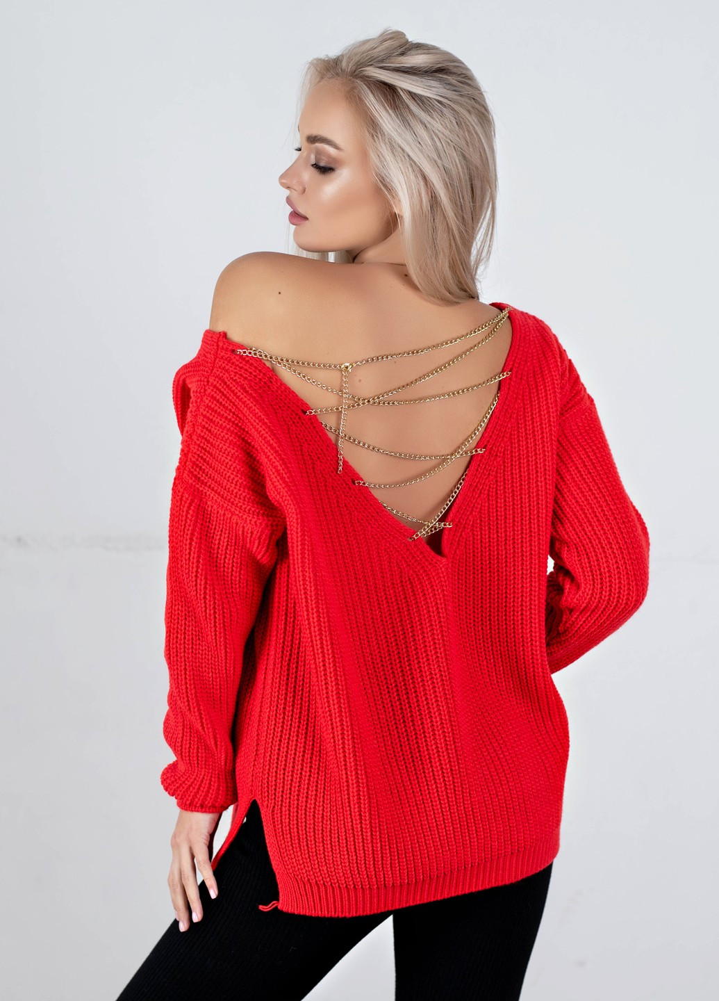 Червоний демісезонний светр "кайлі" Anika