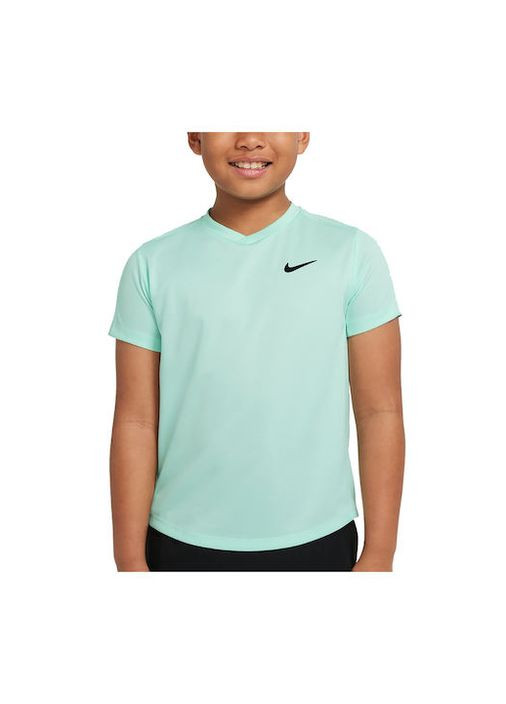 Бирюзовая демисезонная футболка детская df victory ss top oean-blue (s) Nike