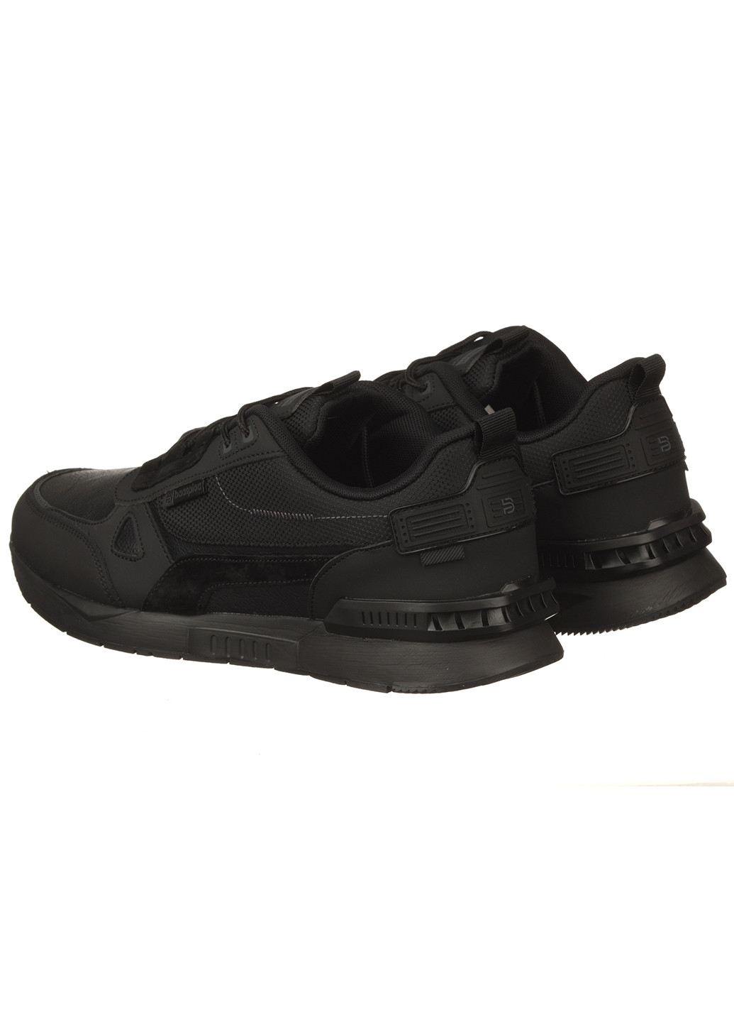 Черные демисезонные мужские кроссовки с искусственной кожи м7460-1с Baas