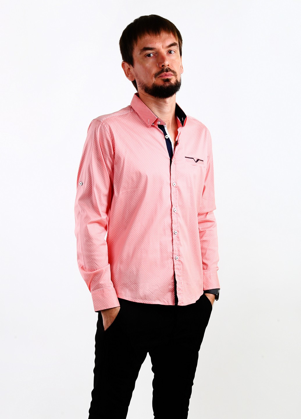 Светло-розовая кэжуал рубашка с абстрактным узором Originals