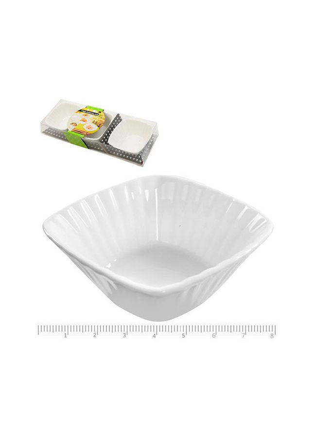 Соусниці порцеляна 3шт/наб 9.2*9.2см Home (263587591)