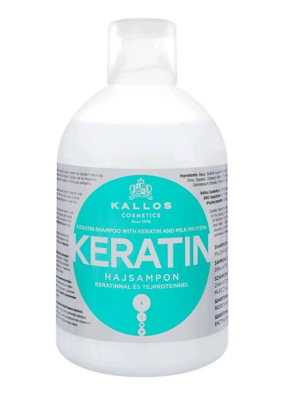 Шампунь Cosmetics Keratin Shampoo з кератином та молочним протеїном 1 л Kallos (263606458)