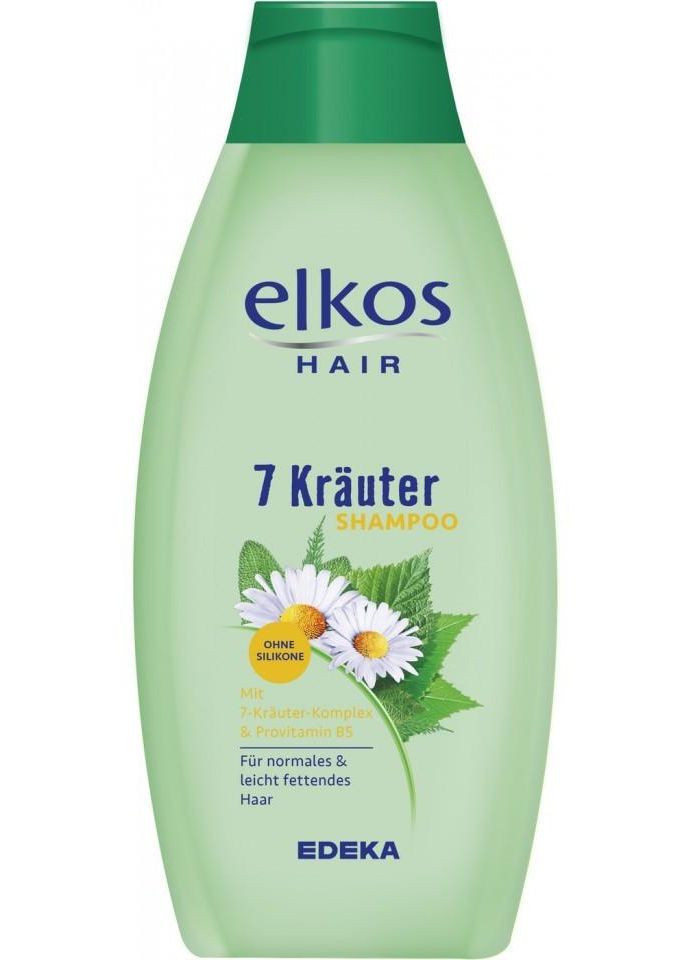 Шампунь 7 Krauter 7 Трав для нормальных и жирных волос 500 мл Elkos (263606468)