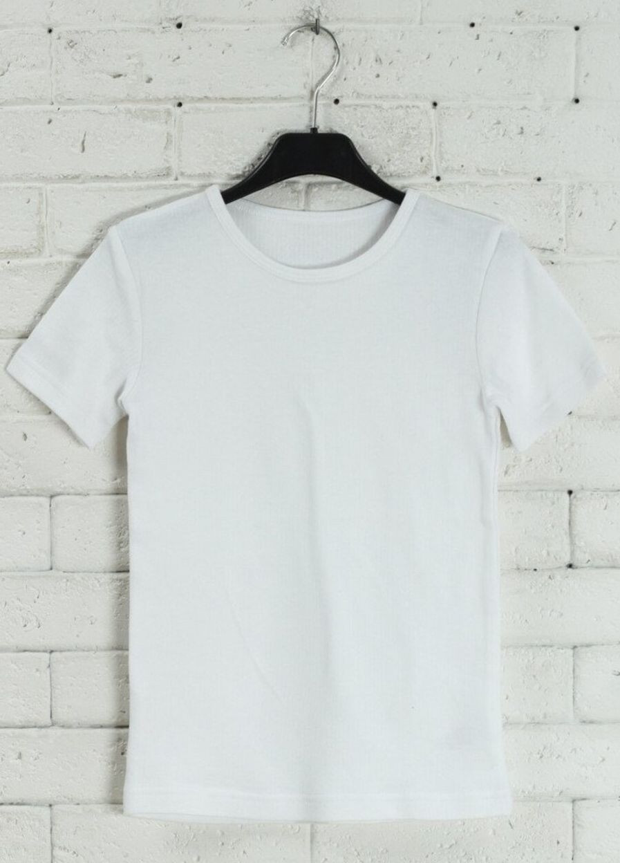 Біла демісезонна біла футболка базова дитяча 122 TvoePolo