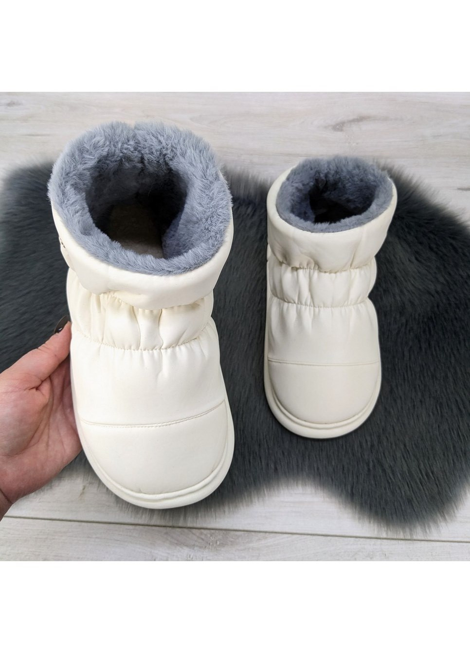 Белые тапочки чуни женские высокие Lion