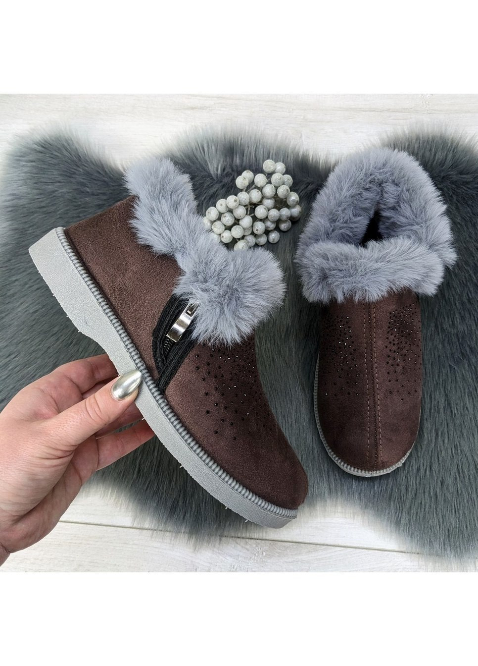 Тапочки чуні жіночі теплі Progress (263674161)