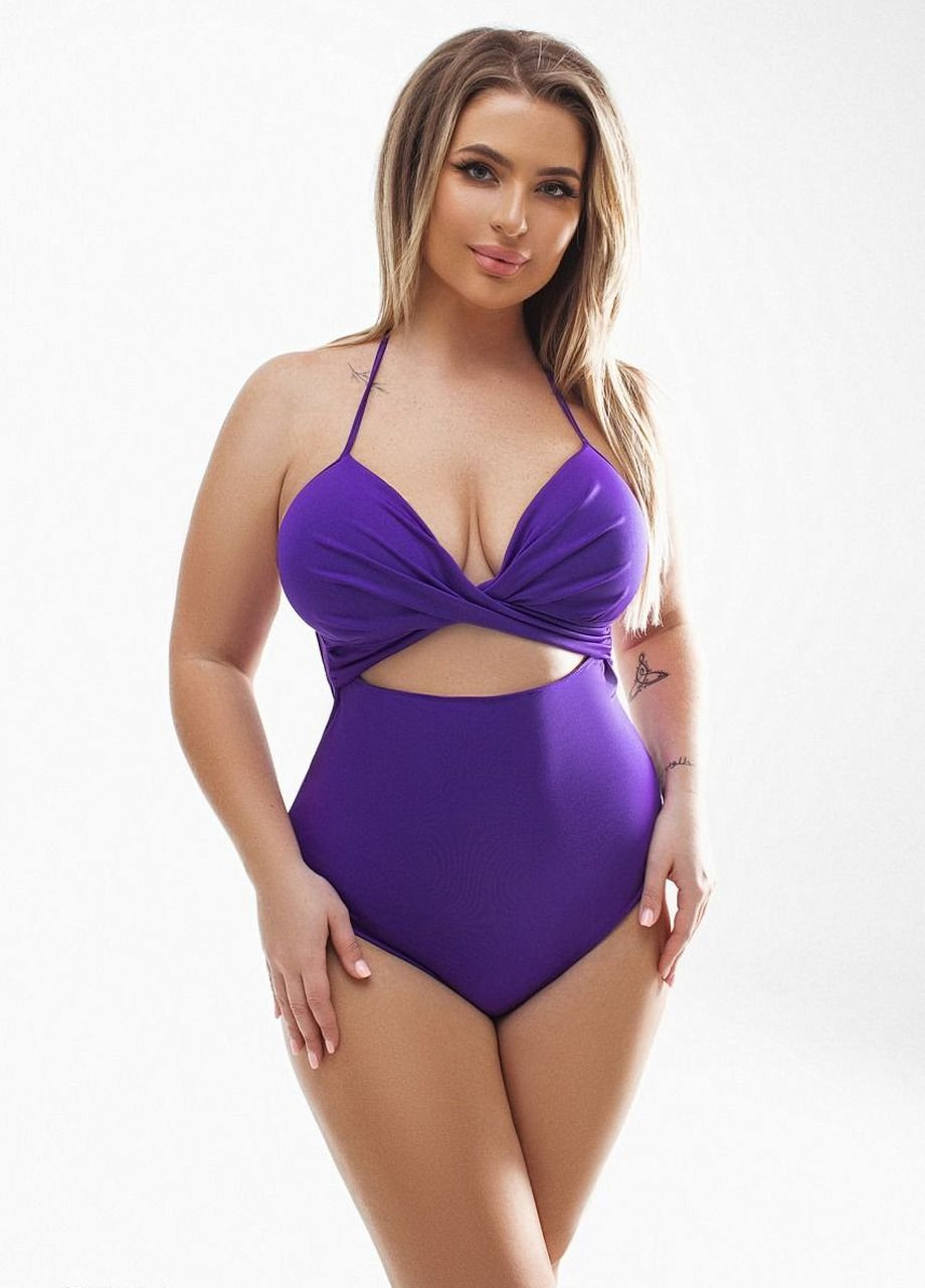 Фіолетовий літній купальник суцільний Liton