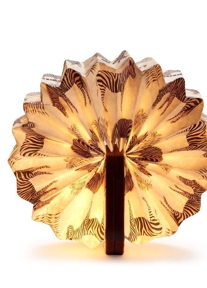 Світильник на акумуляторі Velvet ACCORDION Zebra, коричневий Gingko (263777184)