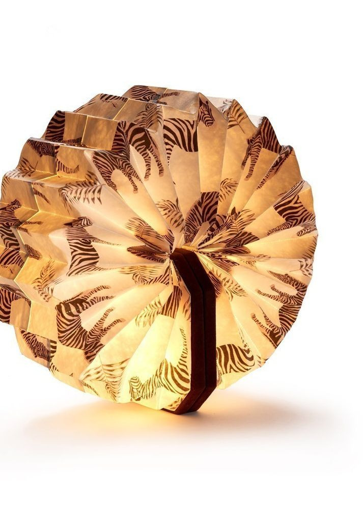 Світильник на акумуляторі Velvet ACCORDION Zebra, коричневий Gingko (263777184)