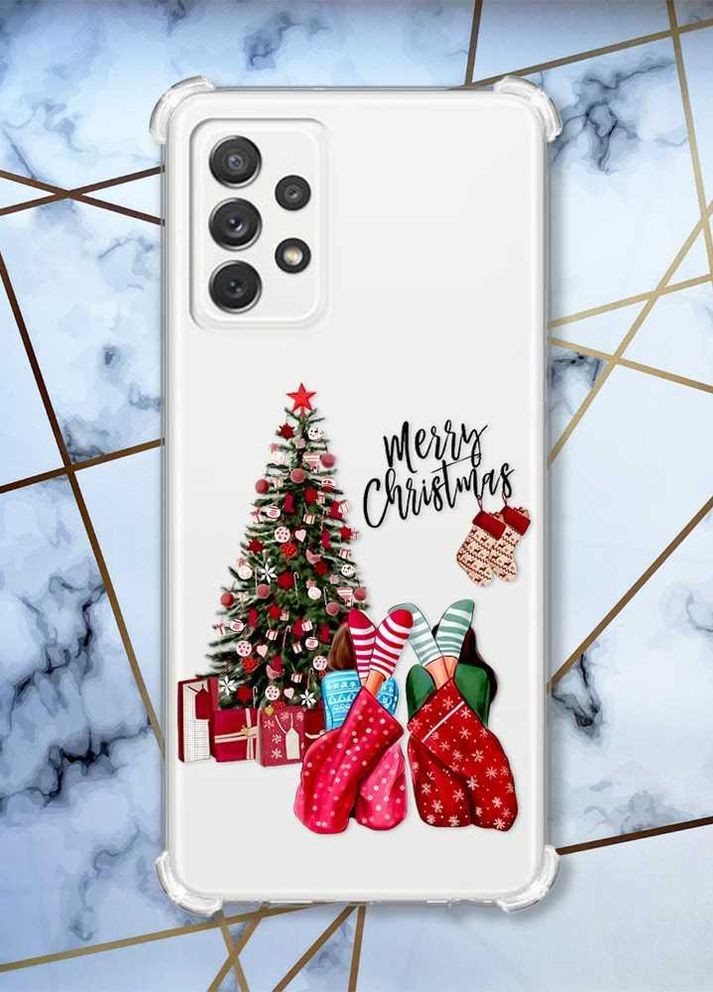 Чехол с утолщёнными углами на Samsung Galaxy A72 Весёлого Рождества принт 133 Creative (263688517)