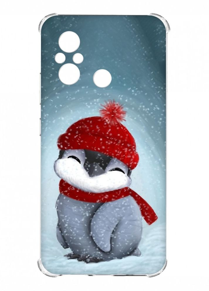 Чохол з потовщеними кутами на Xiaomi Redmi 12C :: Пінгвіненя у шапочці (принт 157) Creative (263690064)